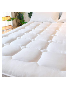 Protector de Colchón Queen UNILIBRA de Rayón de Bambú Acolchado