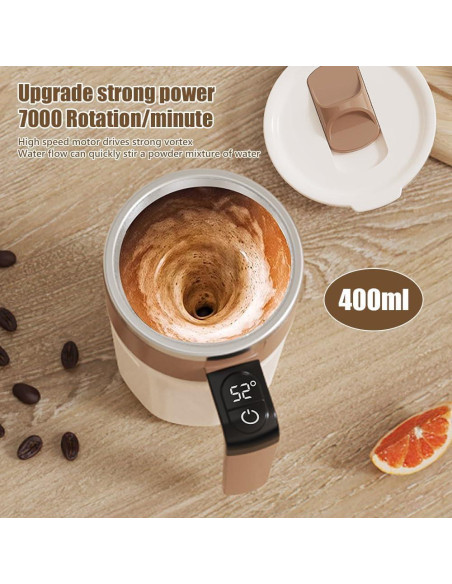 Taza de auto-mezcla Rainfox 414ml con pantalla digital