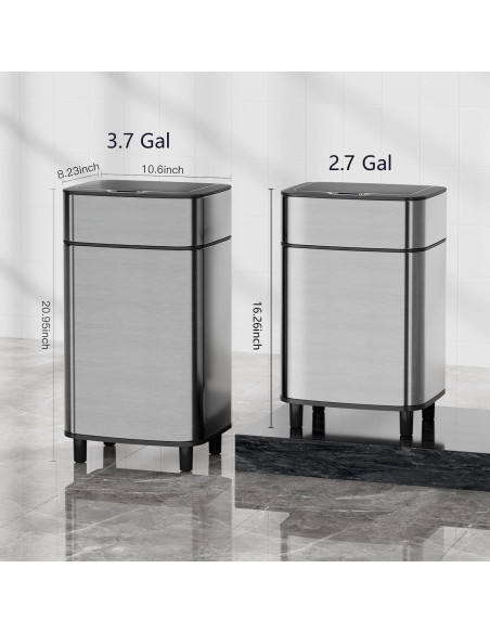 Basurero Automático TODAYGO 10L Acero Inoxidable Sin Contacto