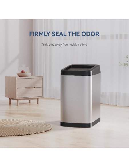 Cubo de Basura ELLO&ALLO 49 L con Sensor de Movimiento Inoxidable