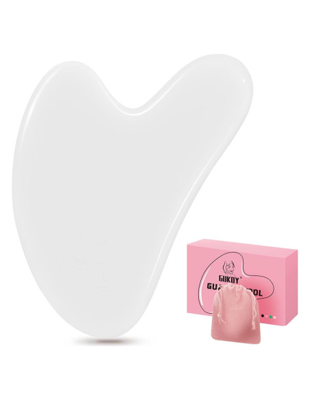 Tabla Gua Sha de Jade Natural GUKOY - Alivio de Tensiones Musculares