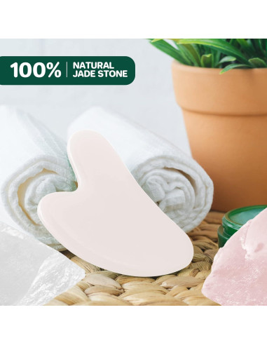 Tabla Gua Sha de Jade Natural GUKOY - Alivio de Tensiones Musculares