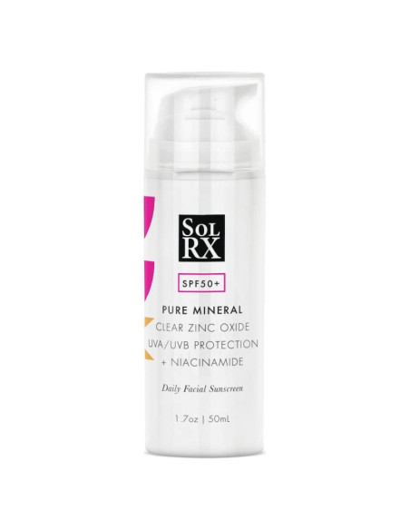 Protector Solar Facial Mineral SolRX SPF 50 - 48g con Niacinamida