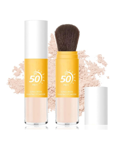 Polvo Fijador Solar Mineral SPF 50 Qawnfy 20g Acabado Mate