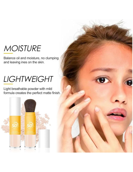 Polvo Fijador Solar Mineral SPF 50 Qawnfy 20g Acabado Mate Polvo Fijador Solar Mineral SPF 50 Qawnfy 20g Acabado Mate