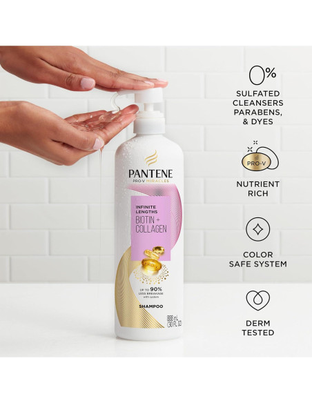 Champú Pantene Pro-V Longitudes Infinitas 887 ml - Libre de Sulfatos
