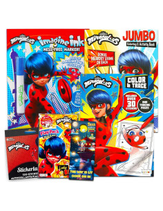 Conjunto de Actividades Miraculous Ladybug - 4 Libros y Stickers