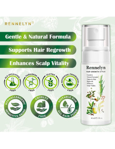 Spray Crecimiento Cabello Rennelyn 60ml Aceite Romero Ricino 2