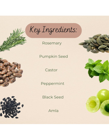 Aceite Crecimiento Cabello Orgánico 50 ml - Romero, Ricino, Amla