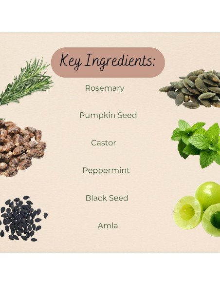 Aceite Crecimiento Cabello Orgánico 50 ml - Romero, Ricino, Amla