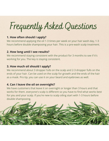 Aceite Crecimiento Cabello Orgánico 50 ml - Romero, Ricino, Amla