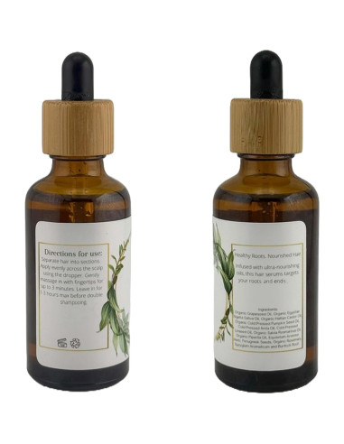 Aceite Crecimiento Cabello Orgánico 50 ml - Romero, Ricino, Amla
