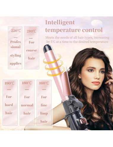 Varita Rizada Automática 28mm Adarados Q8 Pantalla LED