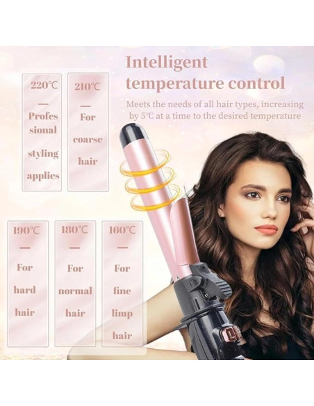 Varita Rizada Automática 28mm Adarados Q8 Pantalla LED