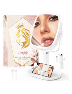 Espejo de Maquillaje Horyliin 10x/1x con Luz LED Ajustable