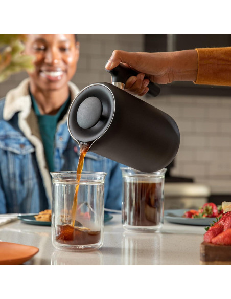Cafetera Prensa Francesa Fellow Clara 0.71 L Acero Inoxidable Negro Mate