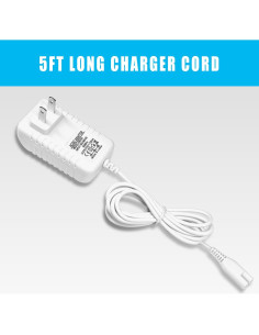 Cargador de Reemplazo Waterpik WP360 WP450 5FT Blanco 2