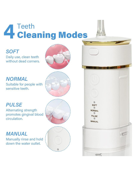 Irrigador Oral Portátil WAAYAA Mini Inalámbrico Recargable IPX7