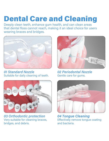 Irrigador Oral Portátil WAAYAA Mini Inalámbrico Recargable IPX7