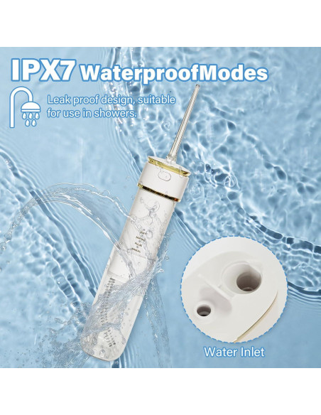 Irrigador Oral Portátil WAAYAA Mini Inalámbrico Recargable IPX7