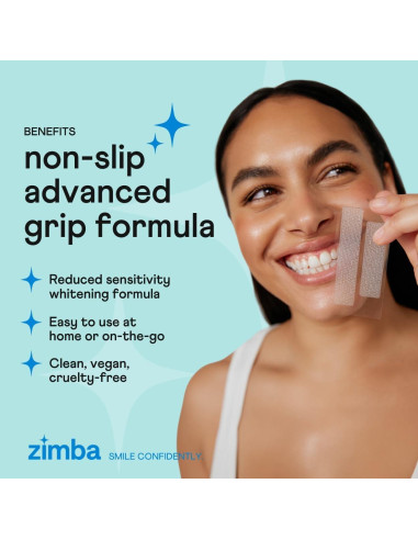 Tiras Blanqueadoras de Dientes Zimba Mint - 28 Tiras Veganas