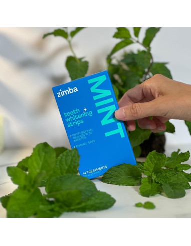 Tiras Blanqueadoras de Dientes Zimba Mint - 28 Tiras Veganas