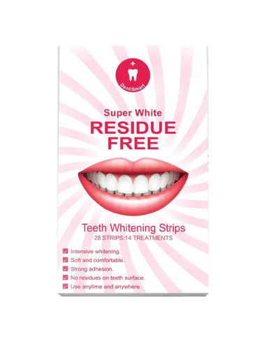 Tiras Blanqueadoras DentiSmart - 28 Tiras para Dientes Sensibles