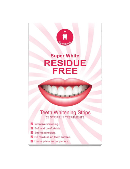 Tiras Blanqueadoras DentiSmart - 28 Tiras para Dientes Sensibles