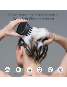 Cepillo de Masaje Eléctrico EKZ para Cuero Cabelludo - Silicona 2