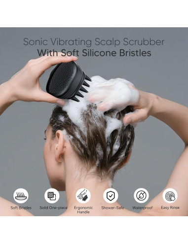 Cepillo de Masaje Eléctrico EKZ para Cuero Cabelludo - Silicona