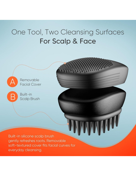 Cepillo de Masaje Eléctrico EKZ para Cuero Cabelludo - Silicona