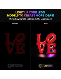 Kit de Luz LED Hilighting para Lego Art Love 31214 2