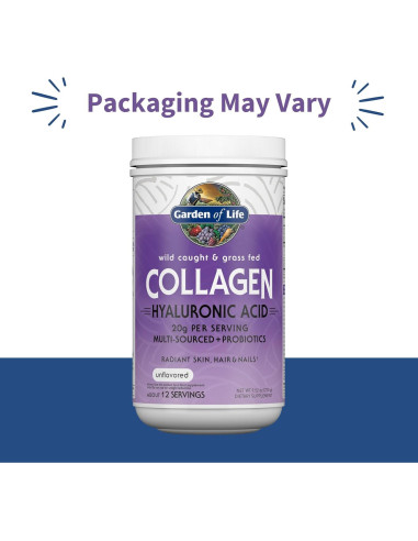 Suplemento de colágeno marino Garden of Life 20g sin sabor