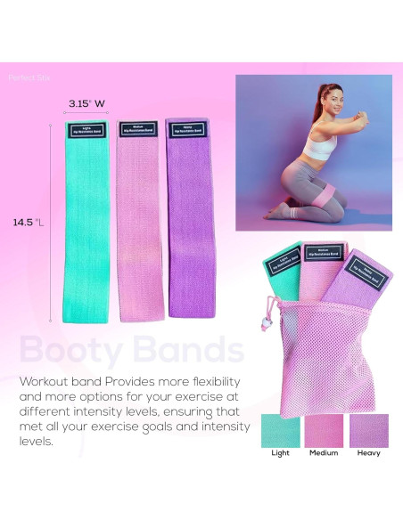 Bandas de Glúteos Perfect Stix - 3 Niveles de Resistencia
