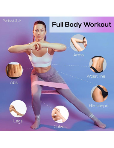Bandas de Glúteos Perfect Stix - 3 Niveles de Resistencia