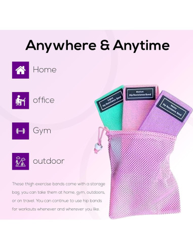 Bandas de Glúteos Perfect Stix - 3 Niveles de Resistencia