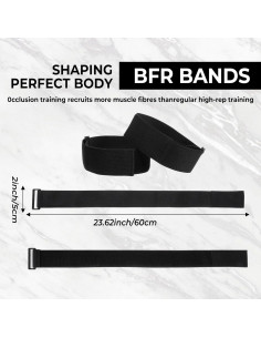 Bandas de Oclusión Glúteos Hpmjz 60x5cm Ajustables 2 Pcs 2