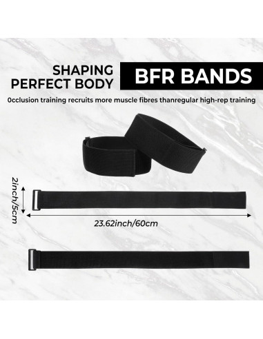 Bandas de Oclusión Glúteos Hpmjz 60x5cm Ajustables 2 Pcs