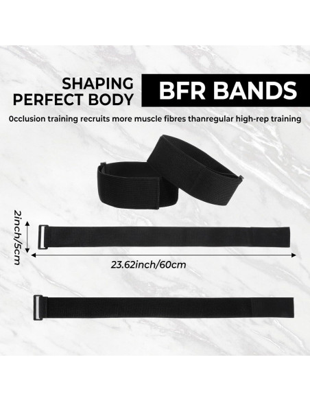 Bandas de Oclusión Glúteos Hpmjz 60x5cm Ajustables 2 Pcs