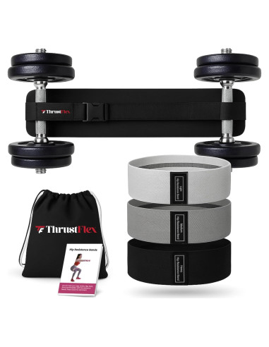 Cinturón de Hip Thrust ThrustFlex con 3 Bandas de Resistencia