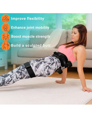 Cinturón de Hip Thrust ThrustFlex con 3 Bandas de Resistencia
