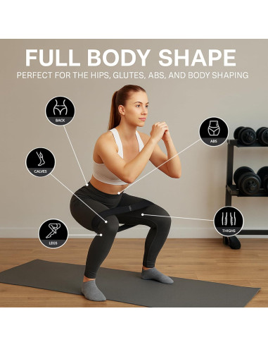 Cinturón de Hip Thrust ThrustFlex con 3 Bandas de Resistencia