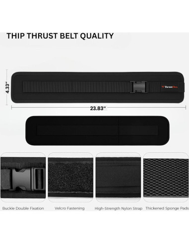 Cinturón de Hip Thrust ThrustFlex con 3 Bandas de Resistencia