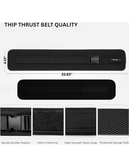 Cinturón de Hip Thrust ThrustFlex con 3 Bandas de Resistencia