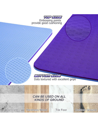 Esterilla de Yoga Extra Gruesa JELS 10MM Antideslizante TPE