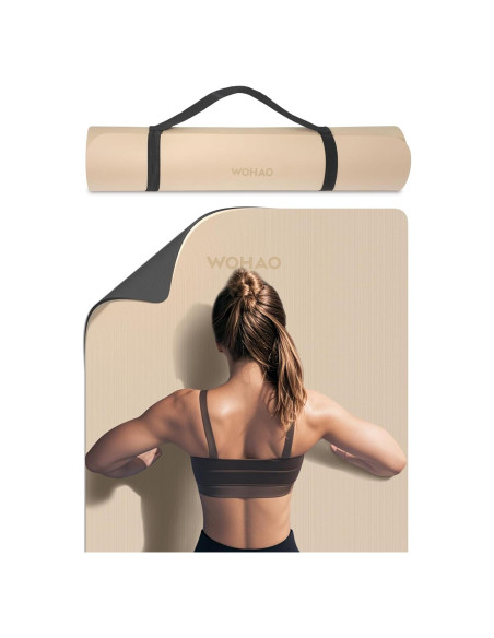 Alfombrilla de Yoga Extra Gruesa 8mm Wohao 182.88x71.12cm Alfombrilla de Yoga Extra Gruesa 8mm Wohao 182.88x71.12cm