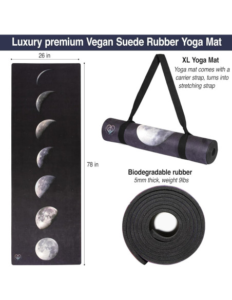 Alfombrilla de Yoga Antideslizante Peace Heart Yogi 5mm