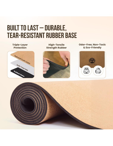 Alfombrilla de Yoga Gruesa Antideslizante MHW - VIVE BIEN 182x61cm