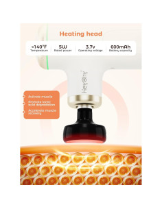 Mini Pistola de Masaje HEYCHY CUTE X MAX con Calor 450g 2