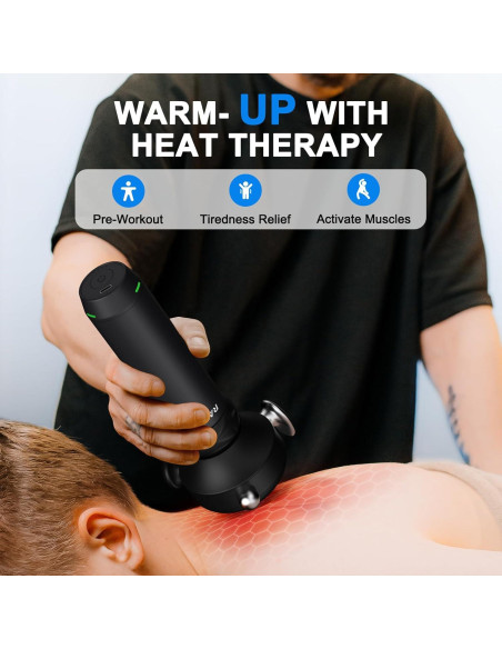 Pistola de Masaje Pro Max RapidGun 6500RPM Tejido Profundo Pistola de Masaje Pro Max RapidGun 6500RPM Tejido Profundo